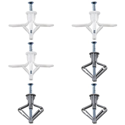 Juasky 200 pcs Heavy Duty Drywall Anchors Kit with Hollow Anchors & Screws - Perfect for Sheetrock Wall Mounting, Shelves, TVs & Home Decor Installation