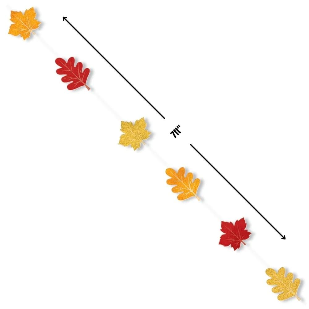 Amscan 672014 Leaf Foil String Decorations - 7 Feet Long, Pack of 6 - Perfect for Party, Wedding, and Home Decor