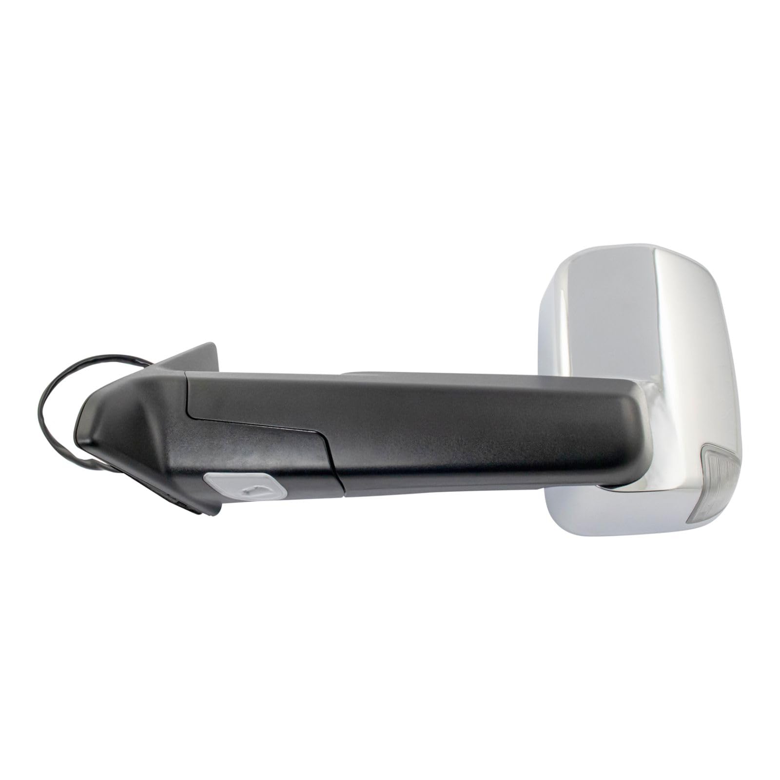 Power Heated Signal Memory Towing Mirror with Puddle Light - Chrome Left Side for Ram Trucks | Enhanced Visibility & Safety for Towing & Night Driving