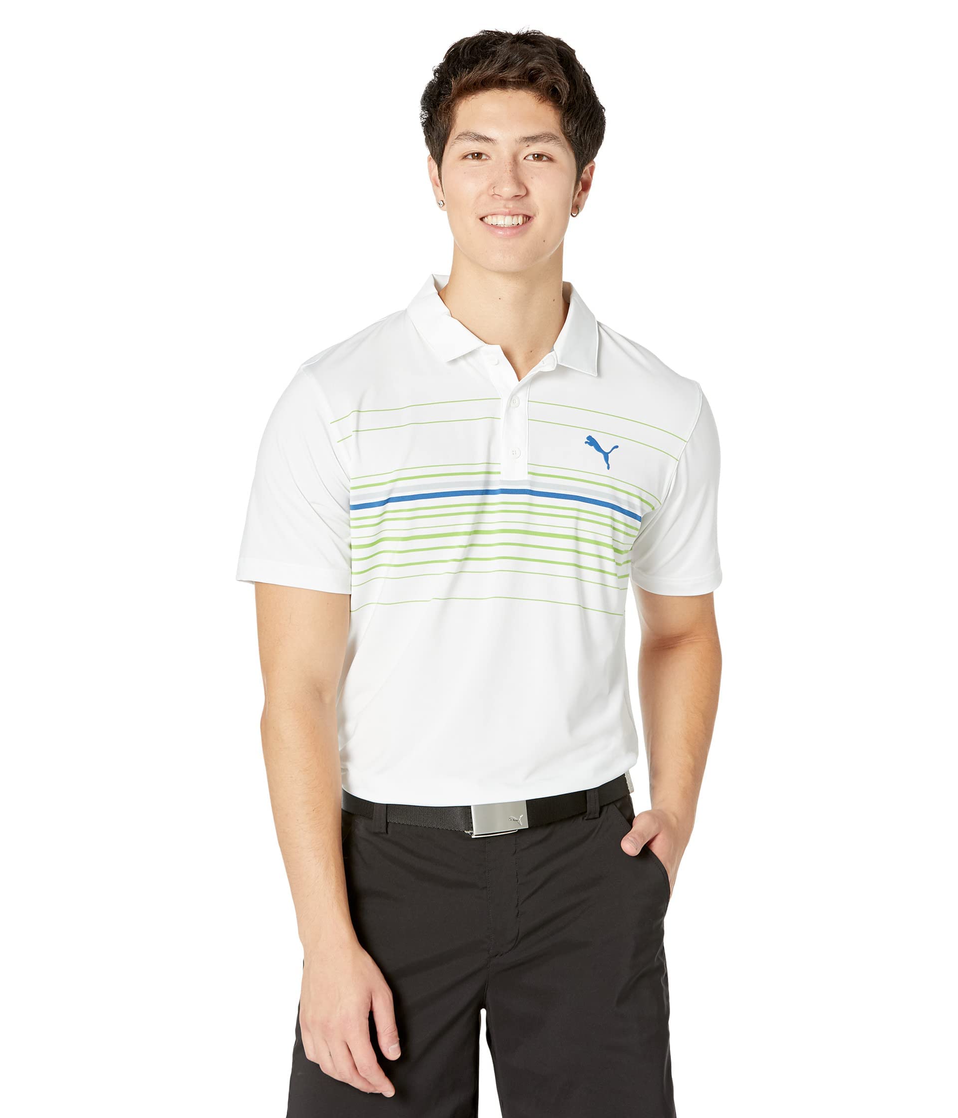 PUMA GOLF Men's Mattr Canyon Polo Shirt - Moisture-Wicking Performance Golf Shirt for Men - Perfect for Golf Courses & Casual Wear