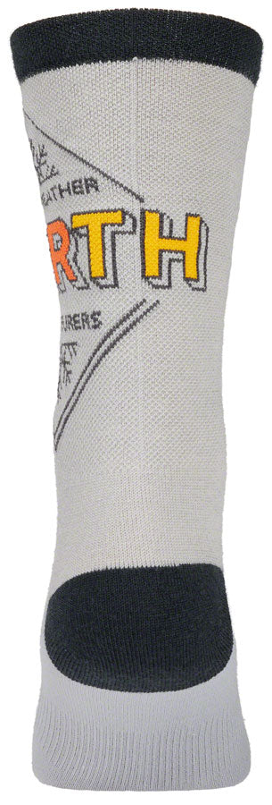 45NRTH Adventure Crew Lightweight Wool Socks for Hiking & Outdoor Activities - Moisture-Wicking, Breathable Gray/Dark Blue Large Size - Perfect for Camping, Trekking and Cold Weather Adventures