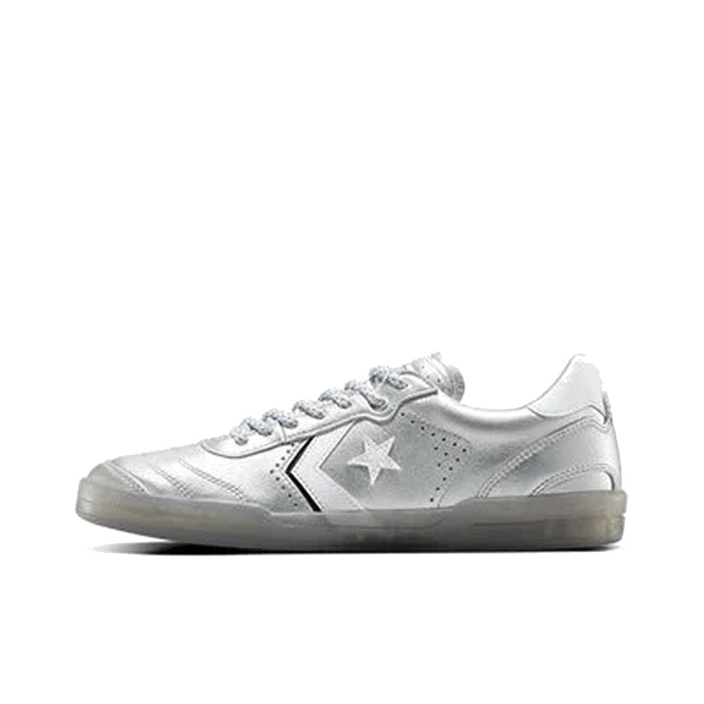 Converse Louie Lopez Pro 2 Leather Skateboarding Shoes for Men - Silver/White/Black Colorway - Durable & Comfortable for Street Skating & Casual Wear