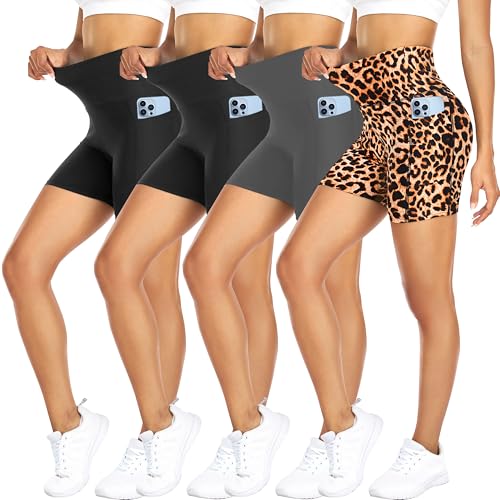 3-4 Pack Black/Black/Grey/Leopard