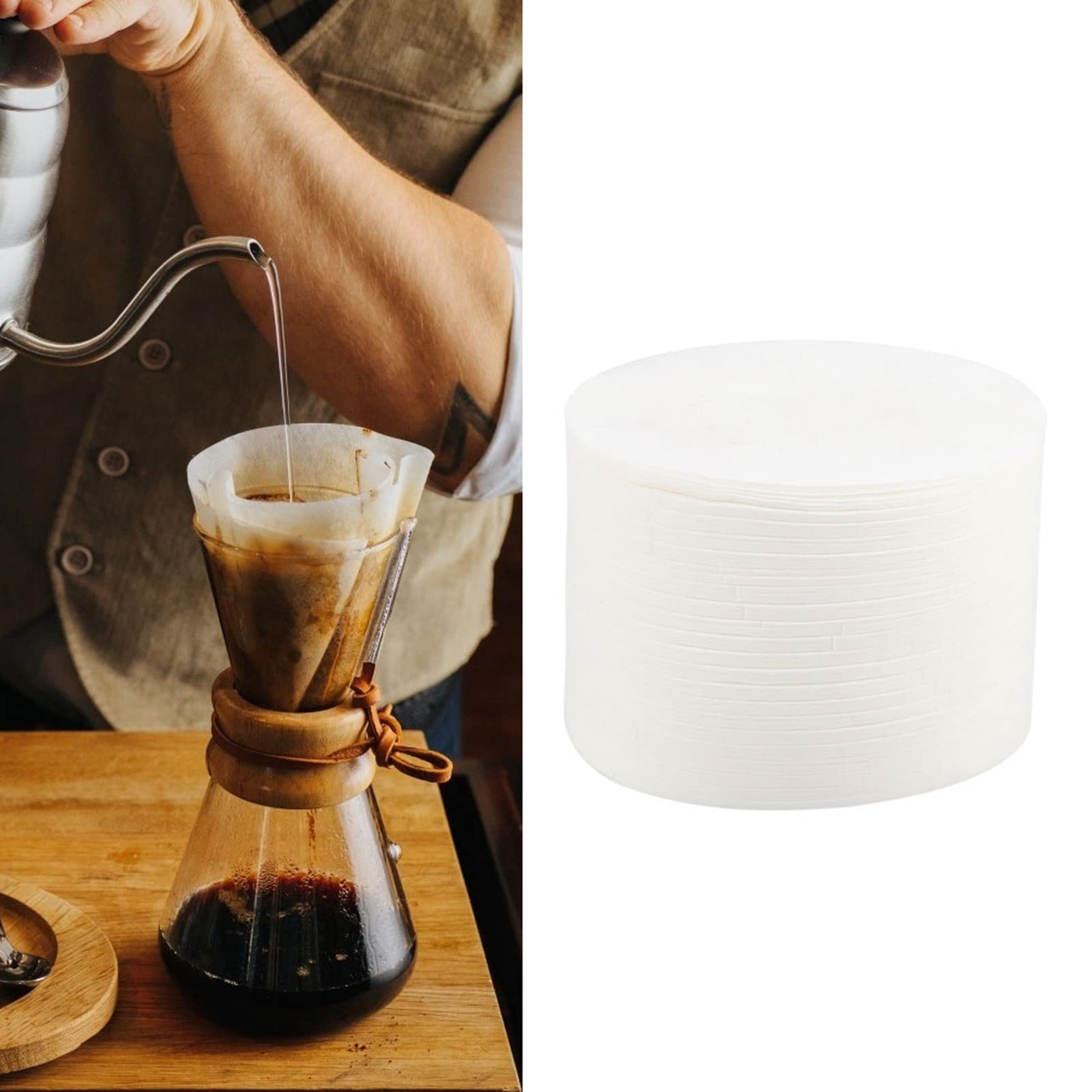 350Pcs Round Disposable Coffee Filters - Premium Coffee Maker Filters Replacement for Drip Coffee Machines & Cones | Perfect for Home, Office & Restaurant Use