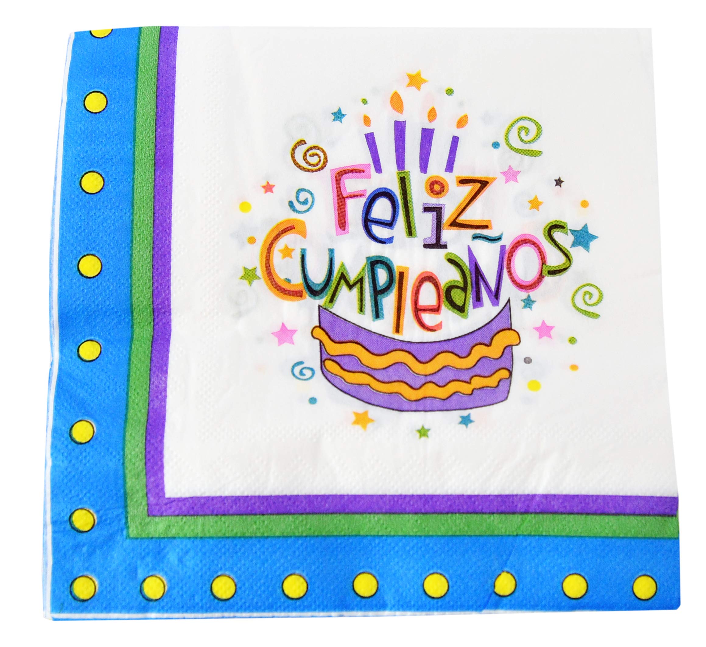 HOME-X Happy Birthday Paper Napkins, 6.5