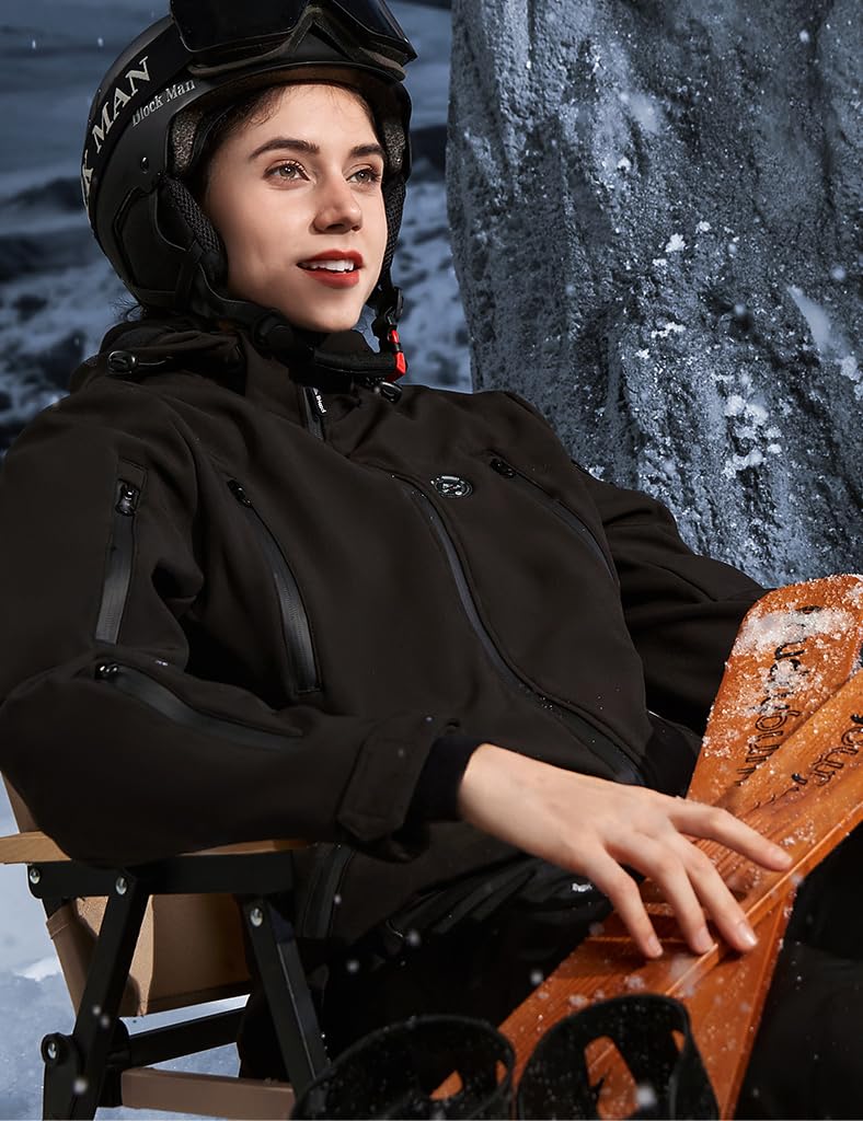 iHood Women's Heated Jacket with 12V Battery Pack - Waterproof Winter Coat for Outdoor Activities - Perfect for Skiing, Hiking & Cold Weather Commutes