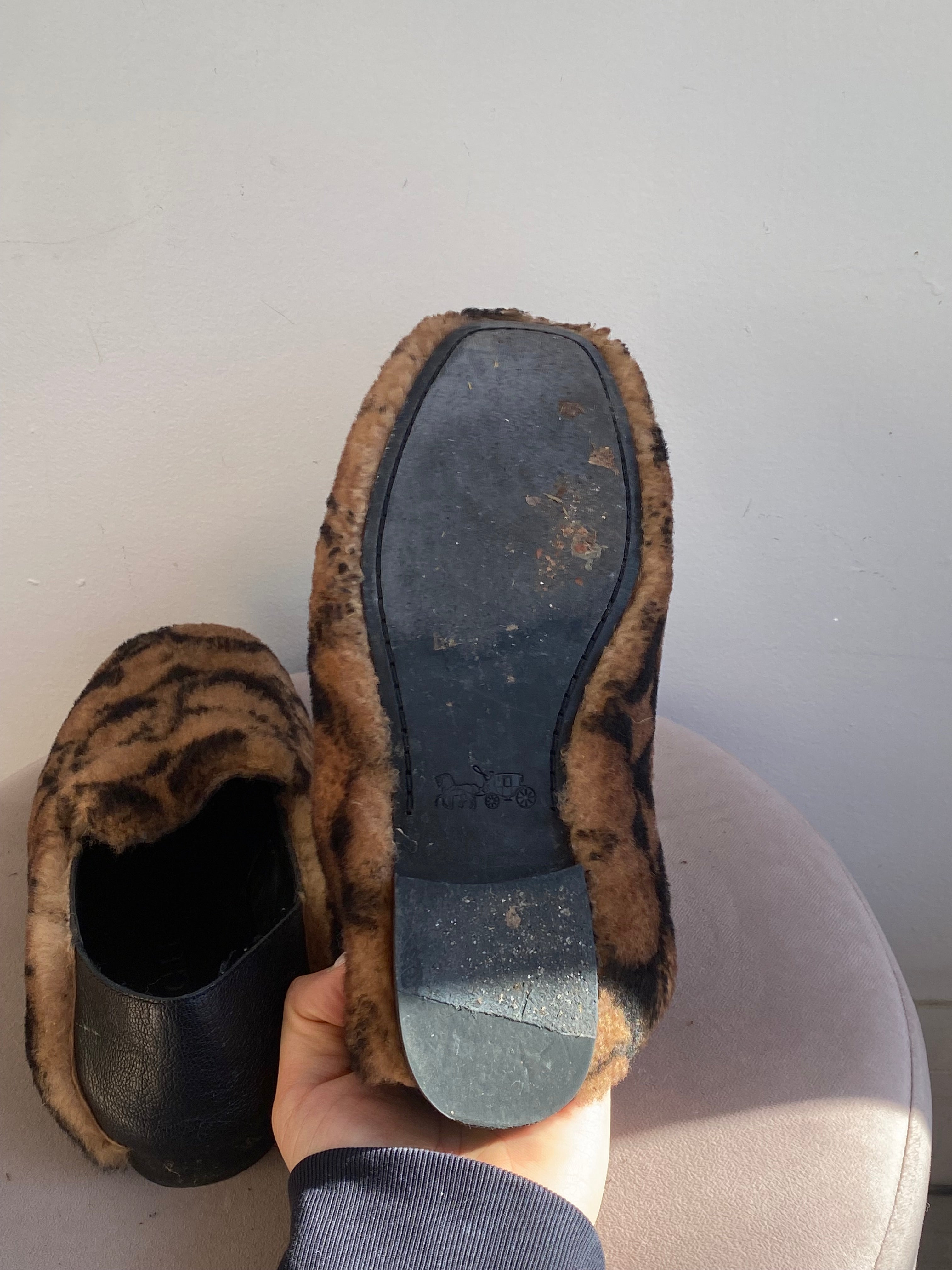 Coach Shearling Slippers for Women - Soft & Cozy House Shoes - Perfect for Winter, Home & Lounge Wear