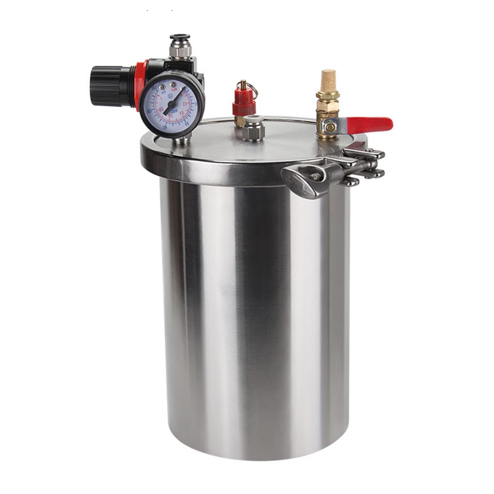 iDili 304 Stainless Steel Pressure Tank - 1-15L Fluid Dispensing Bucket with Safety Valve (2L Option) - Perfect for Home Brewing, Oil Storage & Industrial Liquid Transfer