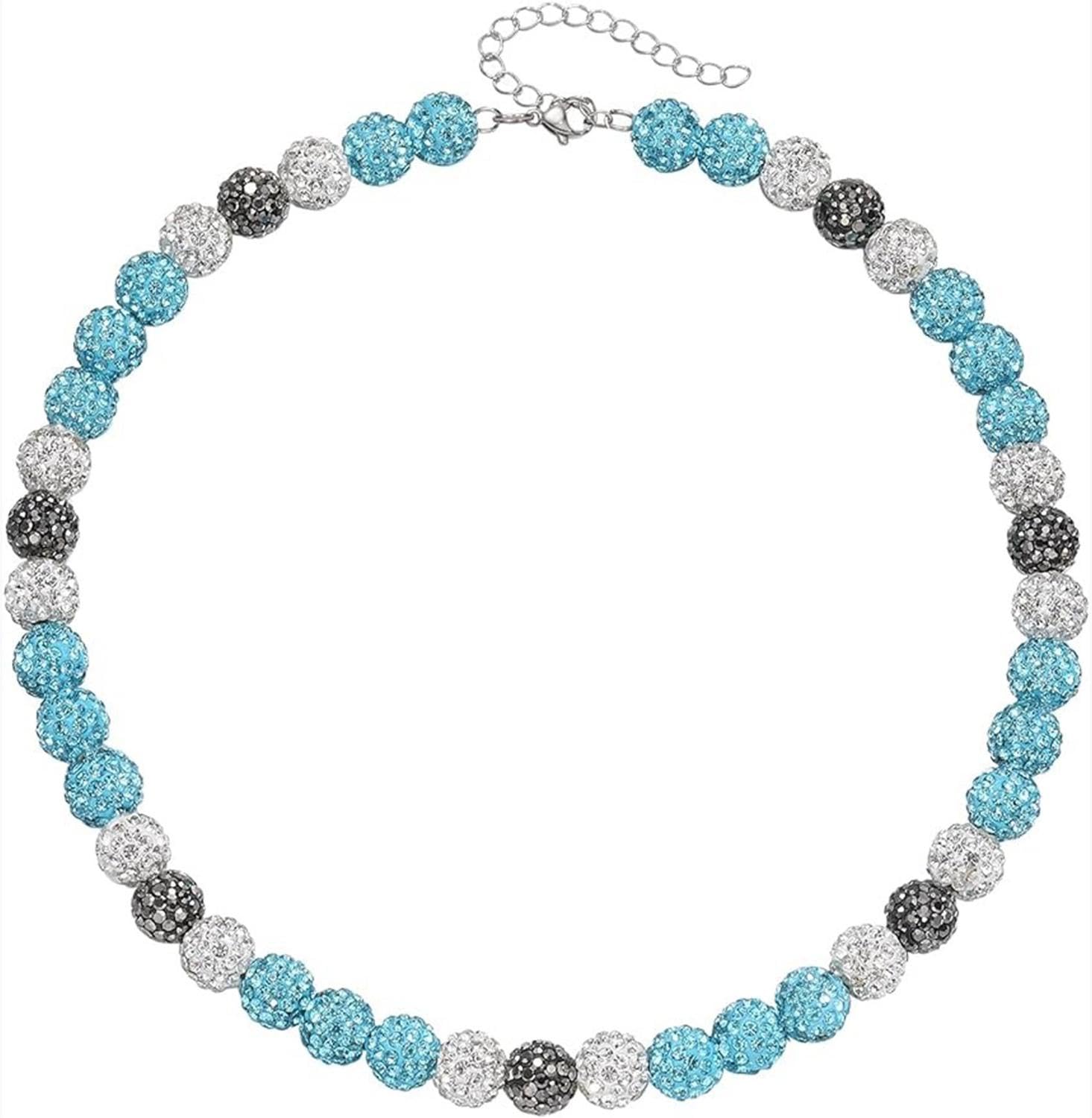 Baseball Bead Bracelets for Men & Women - 7.5+2 Inch Adjustable Rhinestone Charm Bracelet, Bling Ice Collection Baseball Team Jewelry Gift - Perfect for Games, Fan Events & Sports Lovers Accessories