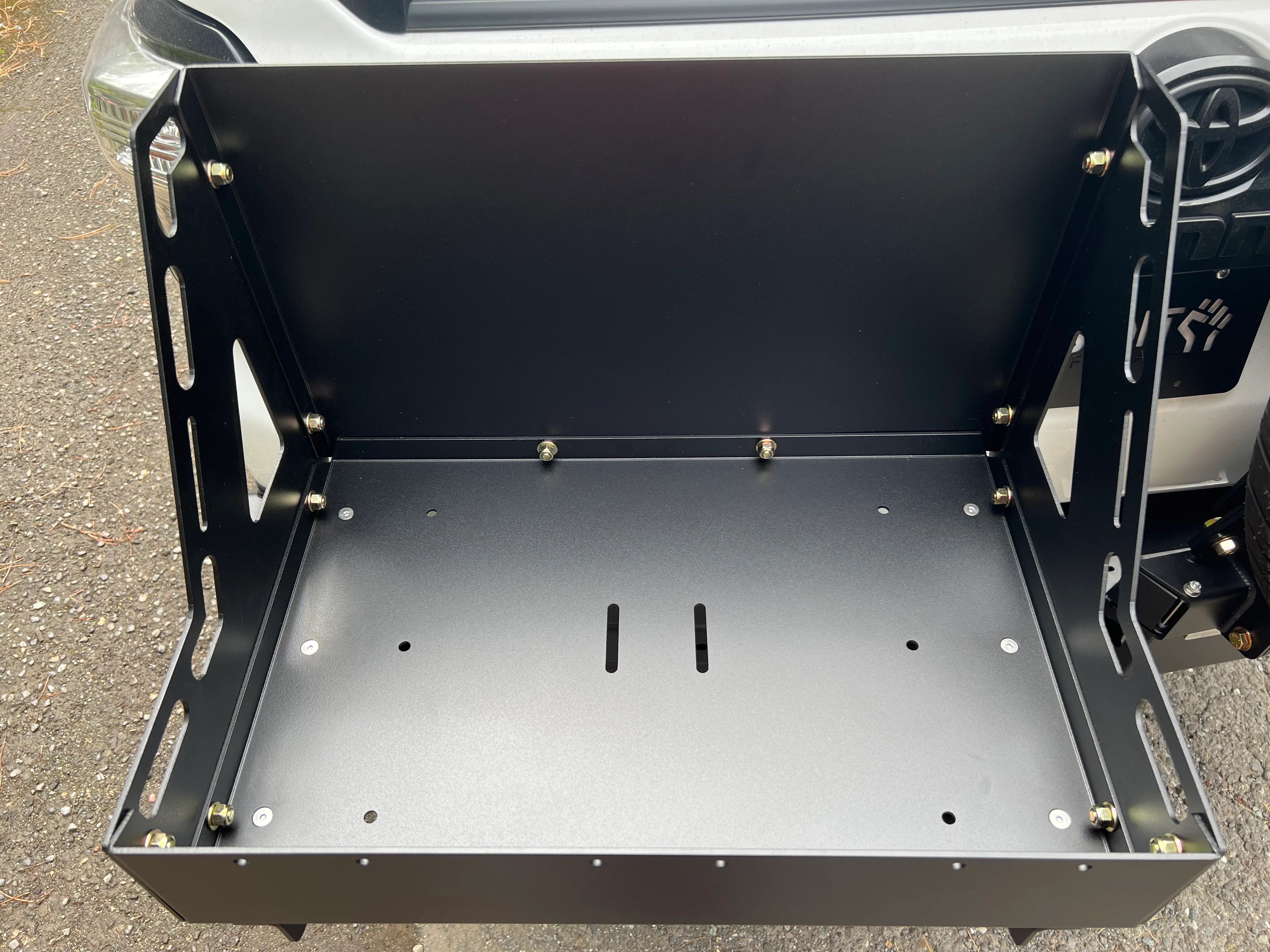 Dissent Off Road Triple Jerry Can Basket Swing Out for Modular Rear Bumper - Heavy Duty Spare Tire Carrier for Jeep Wrangler & Off-Road Adventures