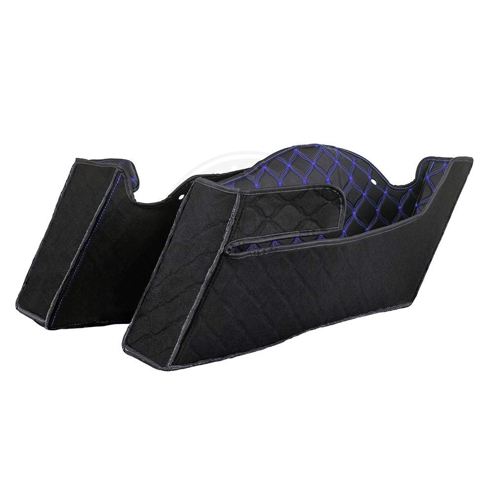 Moto Onfire Stitch Saddlebag Liners & Inserts for 2013 & Older Harley-Davidson Motorcycles - Waterproof Storage Bags (Blue) | Perfect for Long Rides & Road Trips
