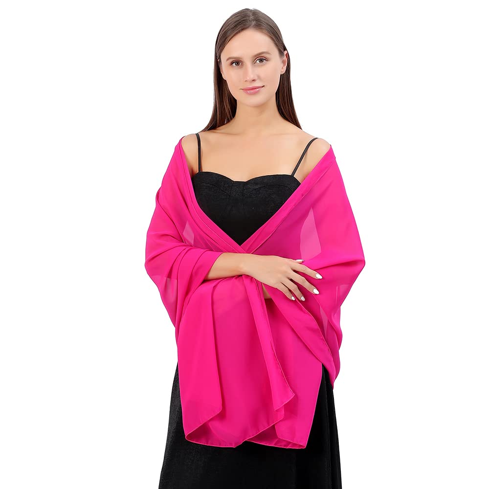 Elegant Lightweight Chiffon Scarves for Women - Oversized Fashion Shawl Wrap for Spring, Autumn, Weddings & Parties | Perfect for Daily Wear, Office, Date Night & Special Occasions