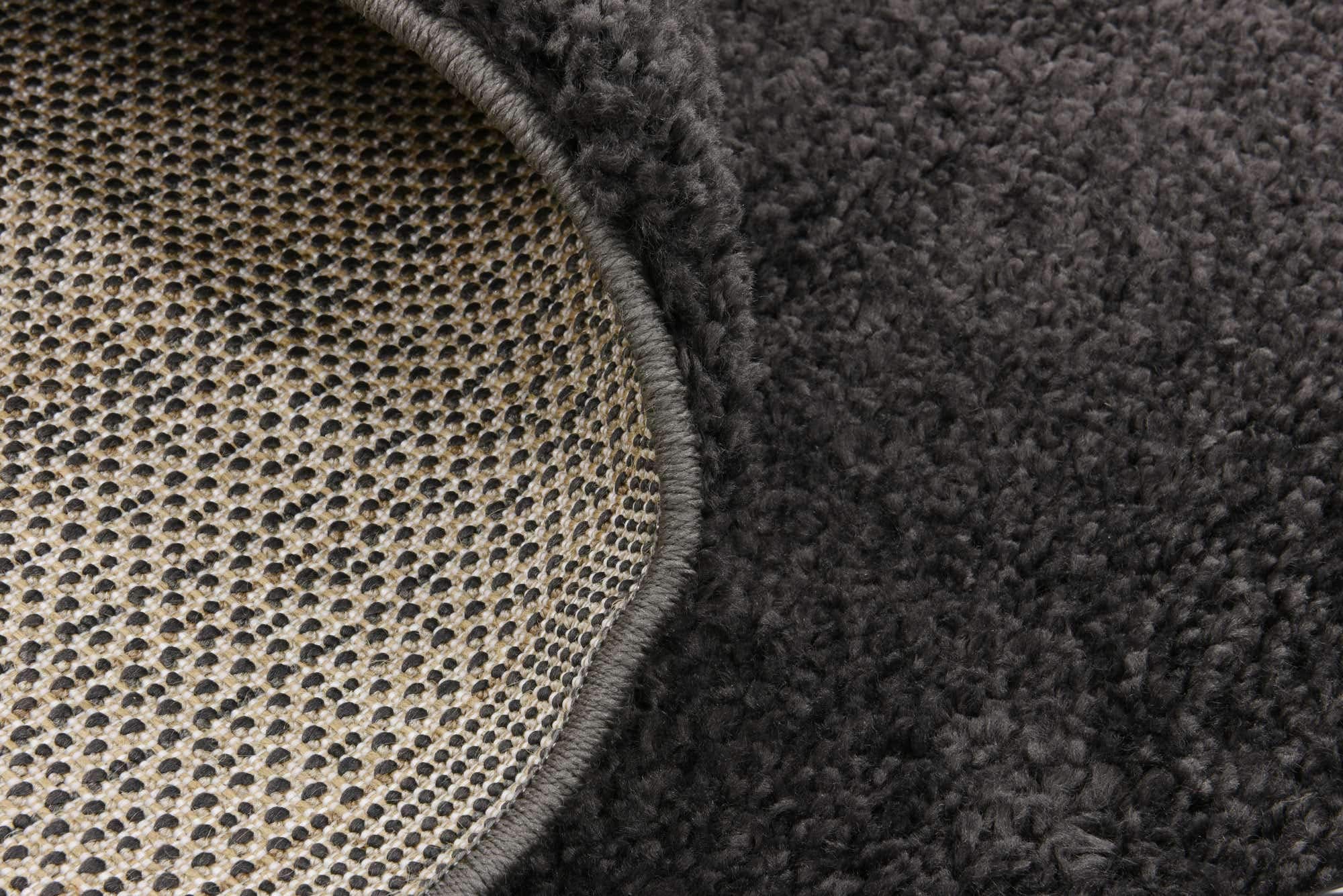 Unique Loom Solo Collection Area Rug - Calabasas 10' x 13' Rectangle Charcoal Black | Soft Modern Rug for Living Room, Bedroom & Office Decor