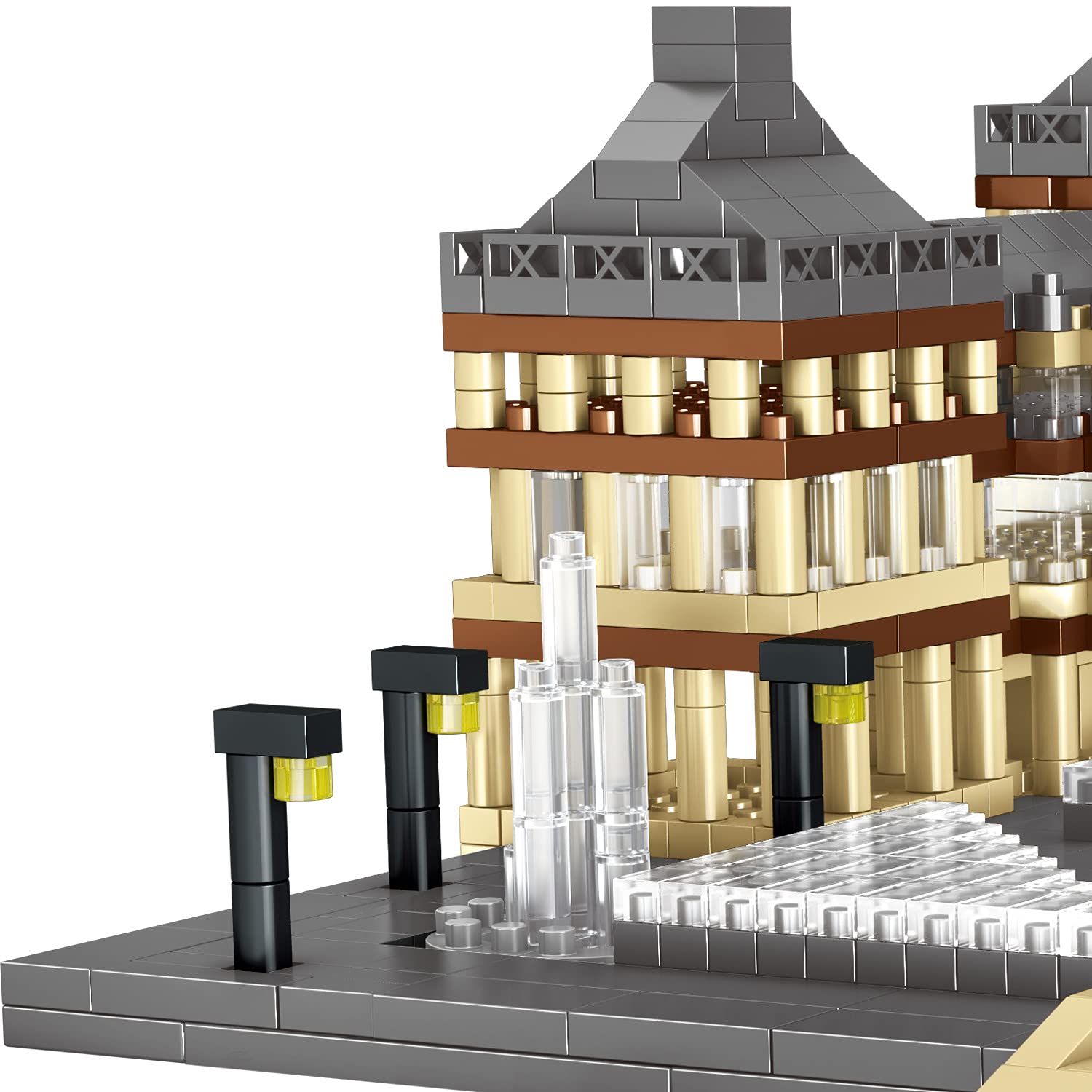 Paris Louvre Museum Building Blocks Set (3377Pcs) - Famous World Architecture Educational Toy for Kids & Adults - Creative STEM Learning & Home Decor Display