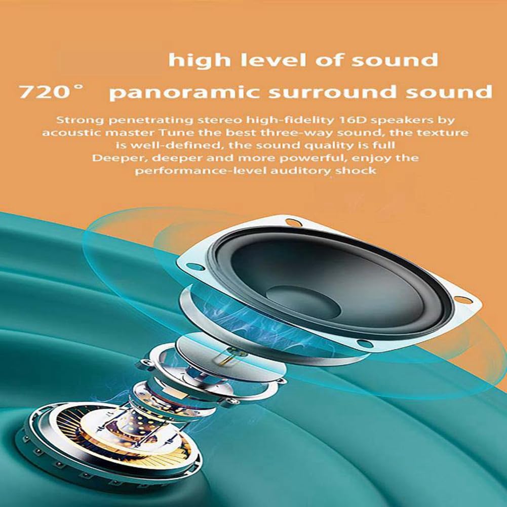 Portable Bluetooth Speaker System with 2 Microphones - Wireless Home Theater & KTV Sound System for Parties, Karaoke, TV Entertainment