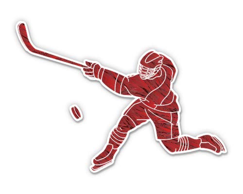 Hockey Player Vinyl Sticker - 3 Inch Waterproof Decal for Car, Laptop, Water Bottle, Phone - Perfect for Sports Fans, DIY Decor & Gift Giving