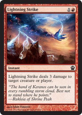 Magic The Gathering - Lightning Strike - Theros - Foil Card | MTG Collectible Trading Card Game | Perfect for Deck Building & Tournaments