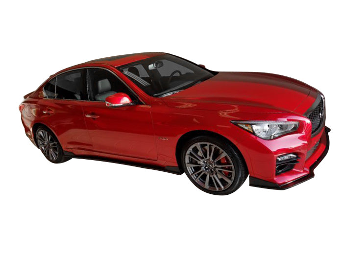 2014-2017 Infiniti Q50 Matte Black Side Skirts Body Kit - KB11228MB | Perfect for Car Customization & Styling Upgrades