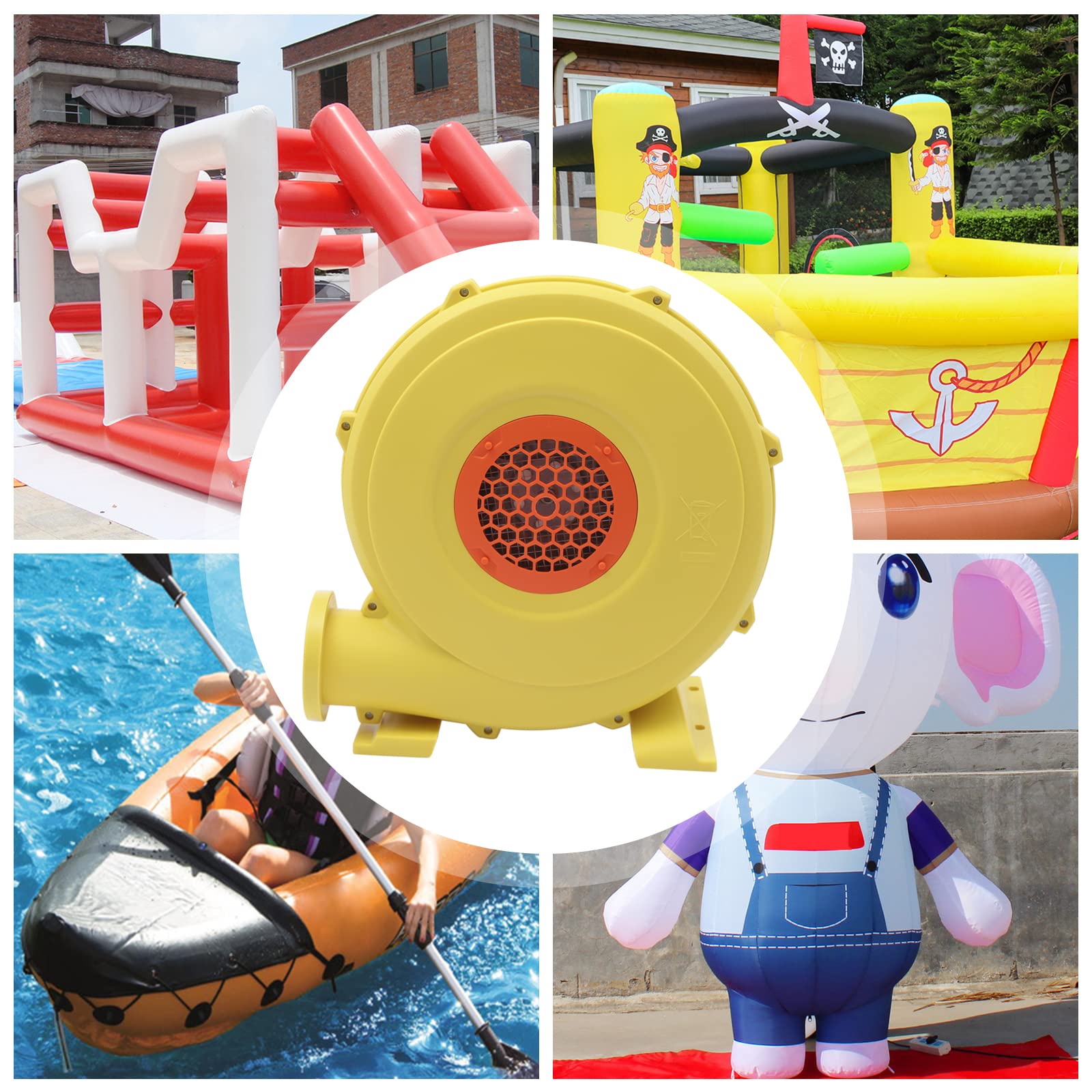 950W Heavy Duty Air Blower Pump - Commercial Grade Inflatable Blower for Bounce Houses, Balloons & Party Decorations - Powerful Outdoor/Indoor Use for Events, Carnivals & Backyard Fun