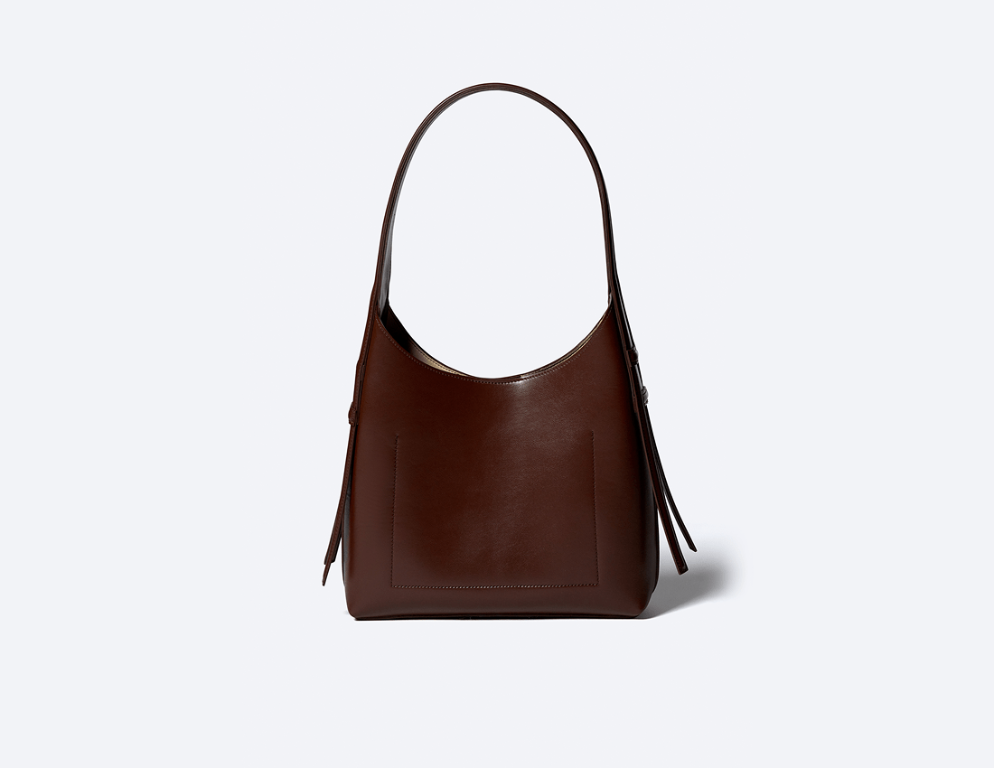 Frida Vegan Italian Grape Leather Shoulder Bag for Women - Eco-Friendly Crossbody Purse in Cocoa Brown | Perfect for Work, Travel & Everyday Use