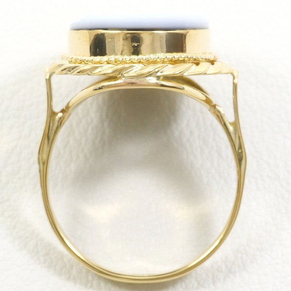 18K Yellow Gold Cameo Ring with Genuine Stone - Vintage Inspired Jewelry for Women, Perfect for Weddings, Anniversaries & Special Occasions