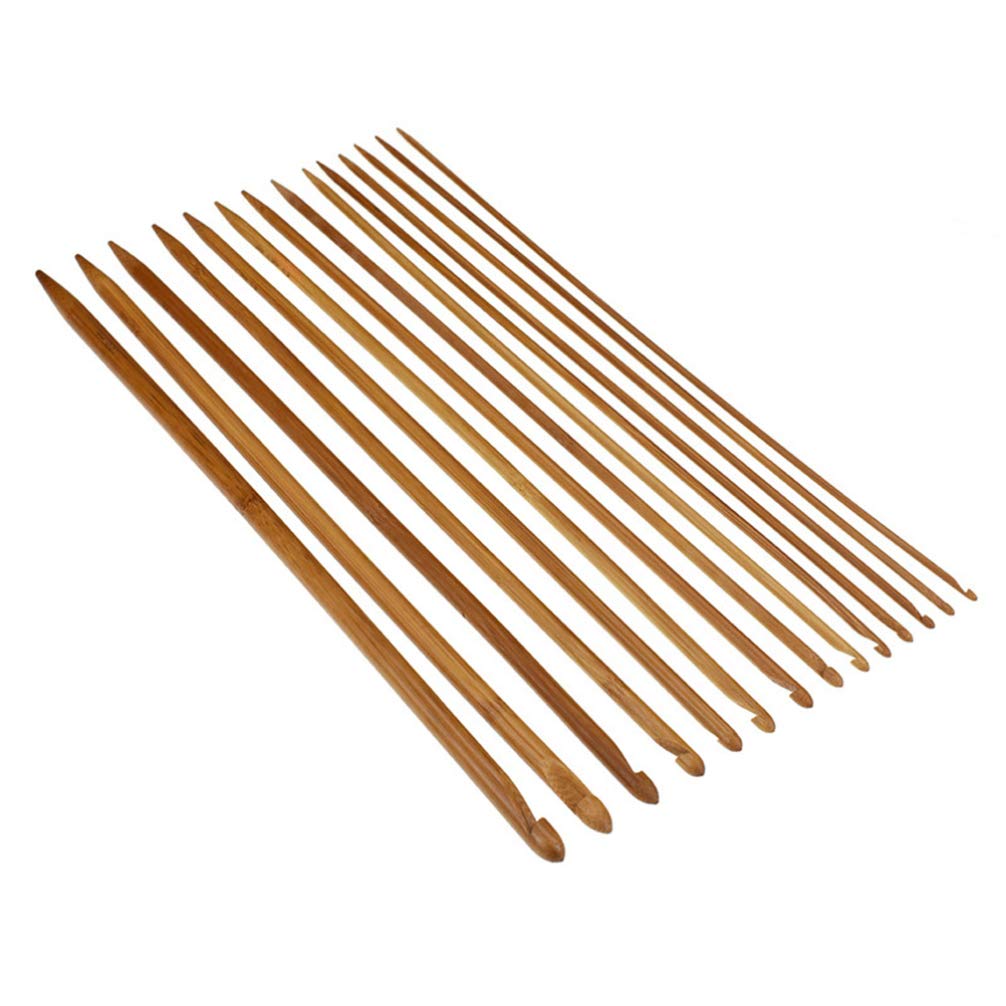 Milisten 14PCS Plastic Knitting Needles & Crochet Hooks Set - Tunisian Afghan Yarn Needles, Wooden Braiding Kit for Knitting & Crocheting | Perfect for DIY Crafts, Blanket Making, and Handmade Gifts
