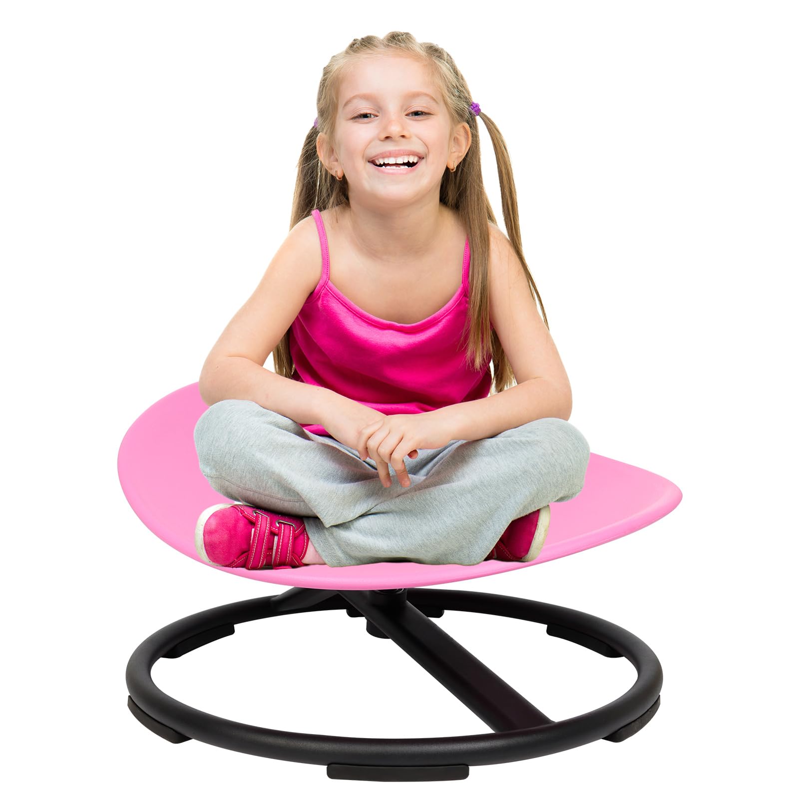 Sensory Swivel Chair for Autistic Kids - ADHD & Autism Therapy Chair for Toddlers, Improves Body Coordination & Focus, Pink - Perfect for Classroom, Home & Sensory Room Activities