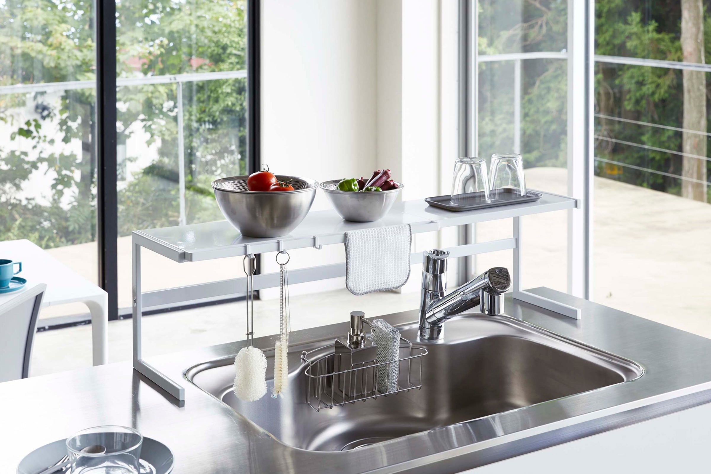 Expandable Countertop Shelf - Sturdy Steel Organizer for Kitchen, Bathroom & Office Storage | Space-Saving Solution for Small Spaces