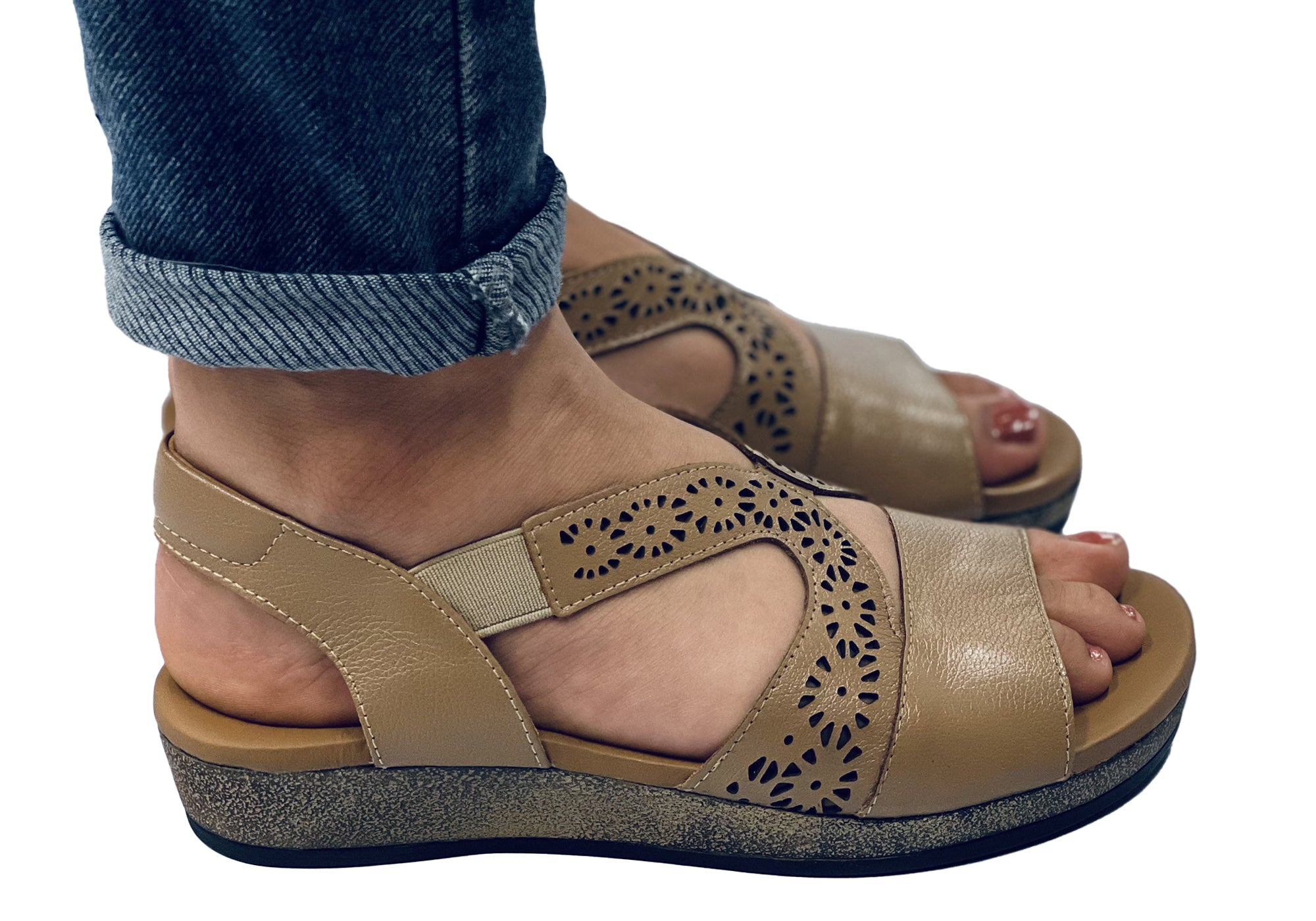 Rachael Women's Comfortable Brazilian Leather Sandals - Breathable Open-Toe Casual Sandals for Summer, Beach, and Travel