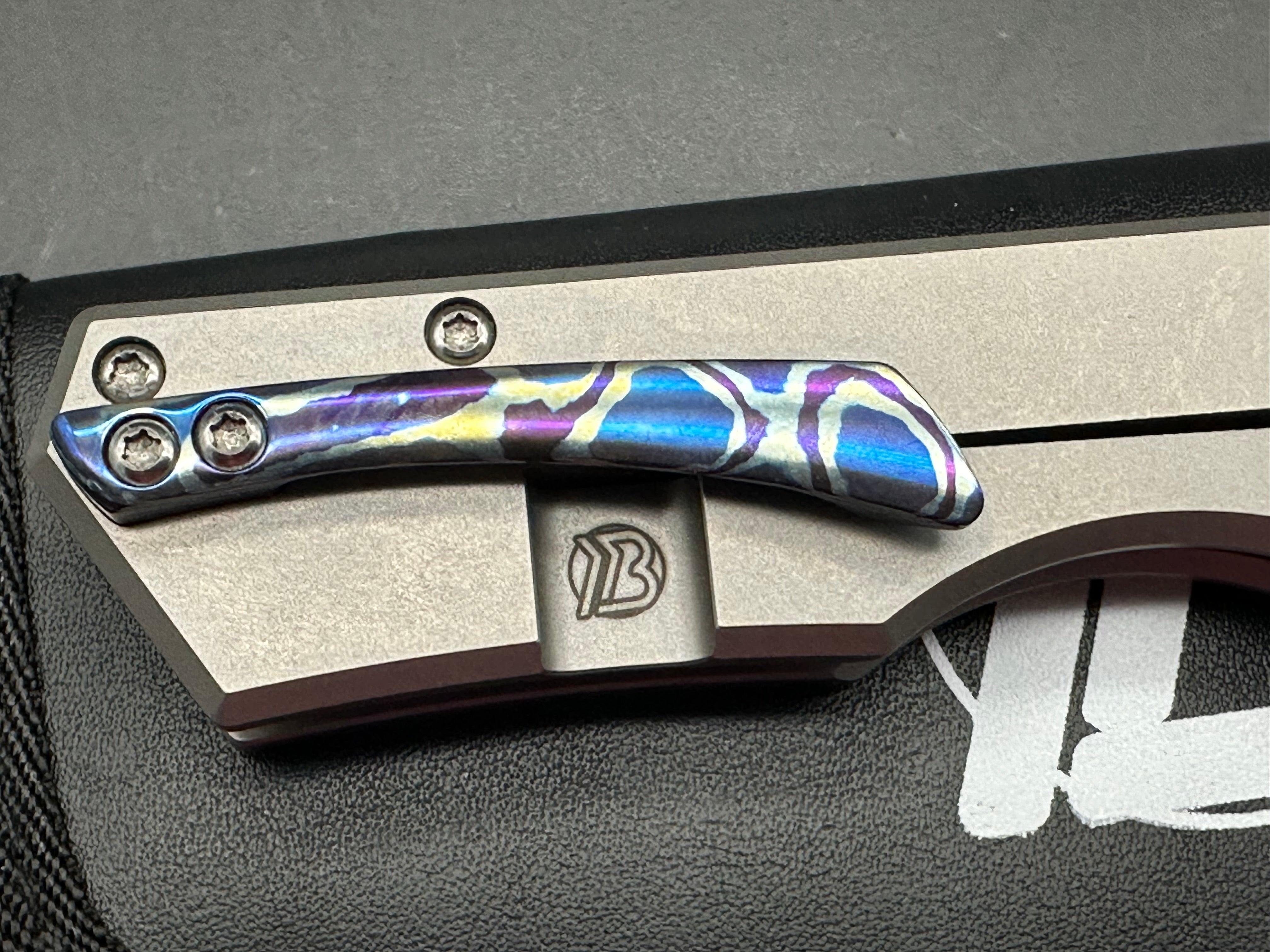 Brian Brown Yeager V2 Zircuti Folding Knife with Titanium Clip & Backspacer - EDC Pocket Knife for Outdoor, Camping, and Everyday Carry