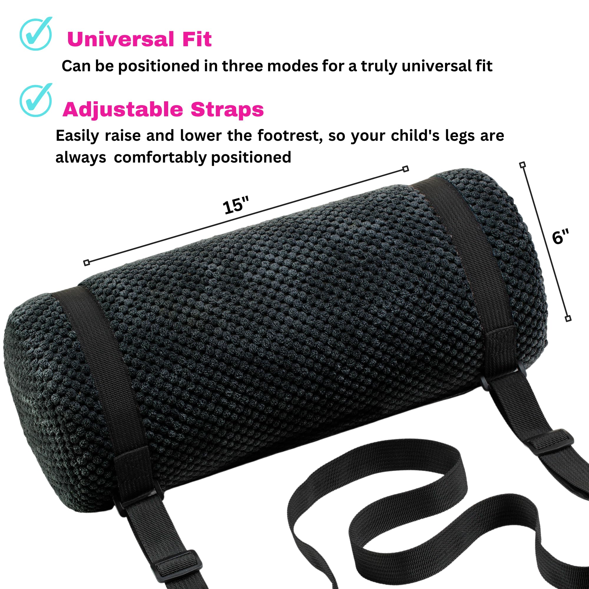 SWANOO Adjustable Car Seat Foot Rest for Kids - Comfortable Travel Support for Long Rides | Car Seat Accessories for Toddlers | Perfect for Road Trips and Family Vacations