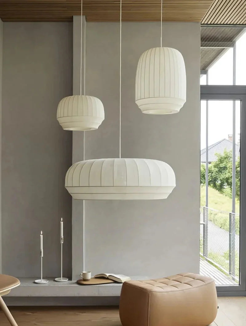 Modern Lumen Drape Pendant Light - Elegant Hanging Fixture for Dining Room, Kitchen Island & Bedroom Lighting | Dimmable LED Chandelier for Home Decor