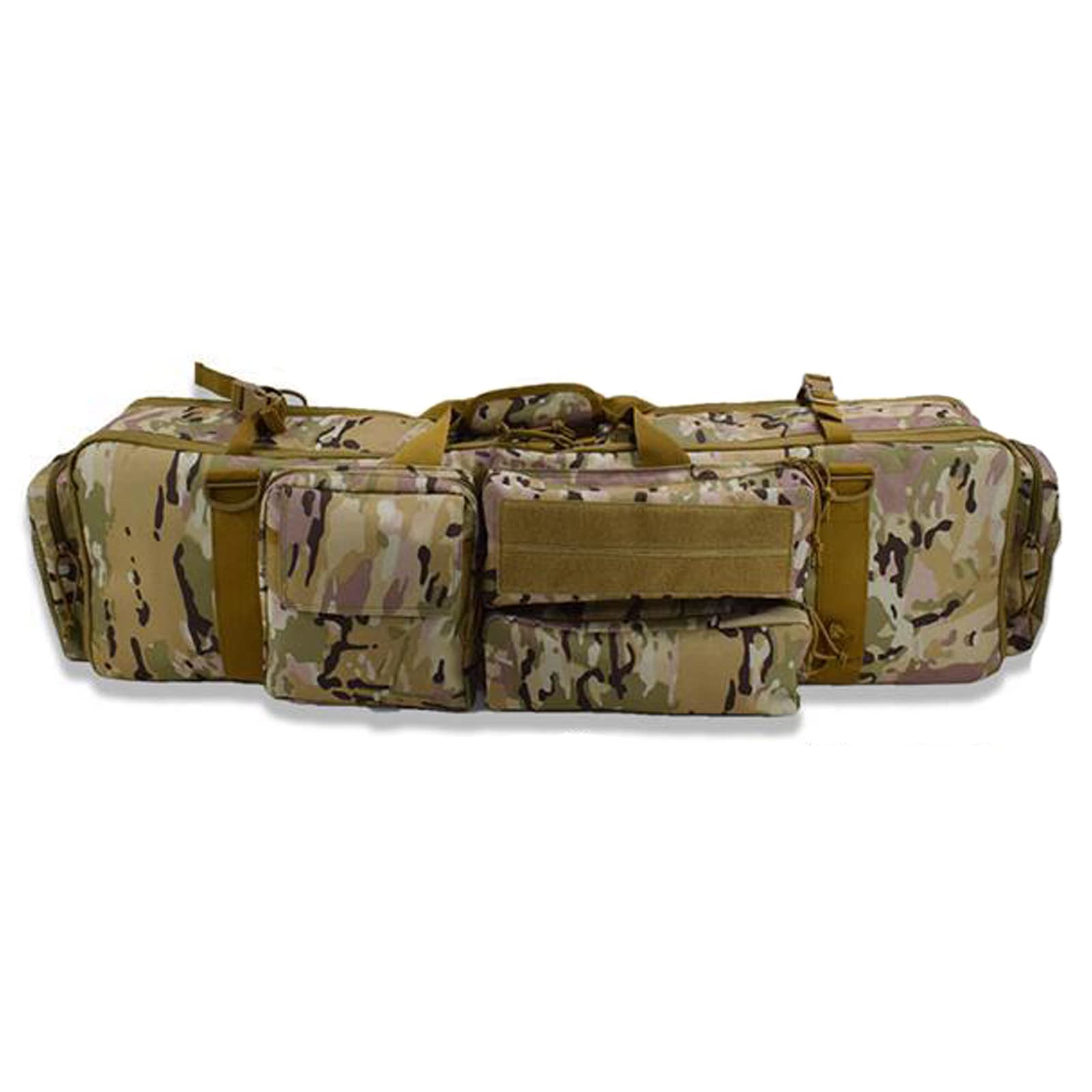 DFANCE Tactical Rifle Case - 39 Inch Soft Gun Bag for M249 & Shooting Range, Durable Shoulder Backpack for Outdoor Hunting & Airsoft - Vamouflage Camo Design | Perfect for Range Transport, Storage & Tactical Training