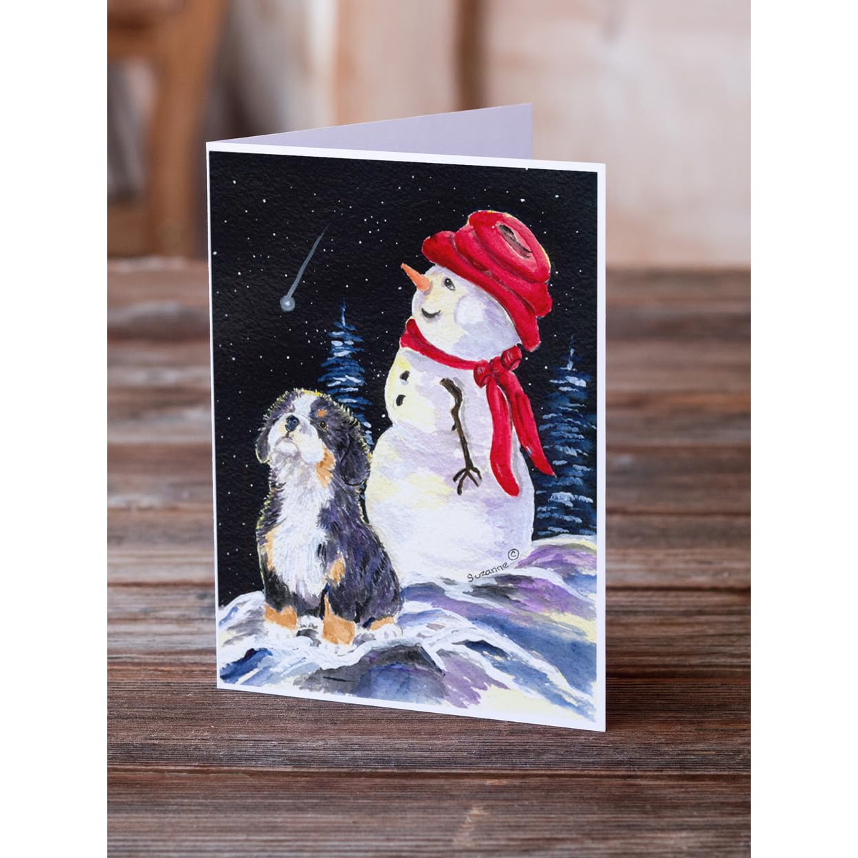 Bernese Mountain Dog Blank Greeting Cards - Pack of 8 A7 Size (5x7) Note Cards with Envelopes | Whimsical Dog Lover Stationery | Perfect for Birthdays, Thank You Notes & Pet Appreciation Gifts