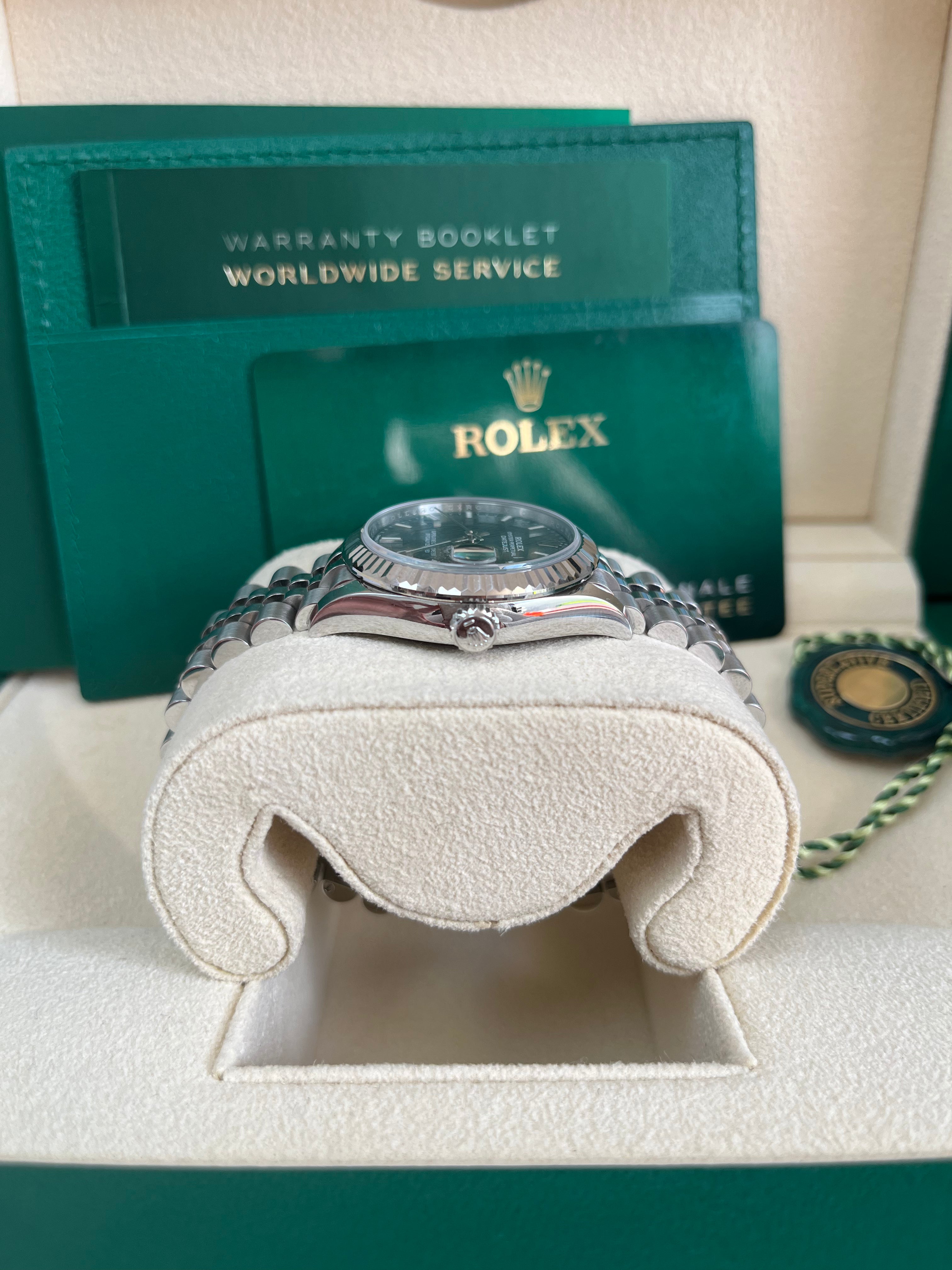 Rolex Datejust 31 Watch - Stainless Steel & White Gold, Fluted Bezel, Mint Green Index Dial, Jubilee Bracelet (Model 278274) - Perfect for Luxury Gifts, Business Events & Special Occasions