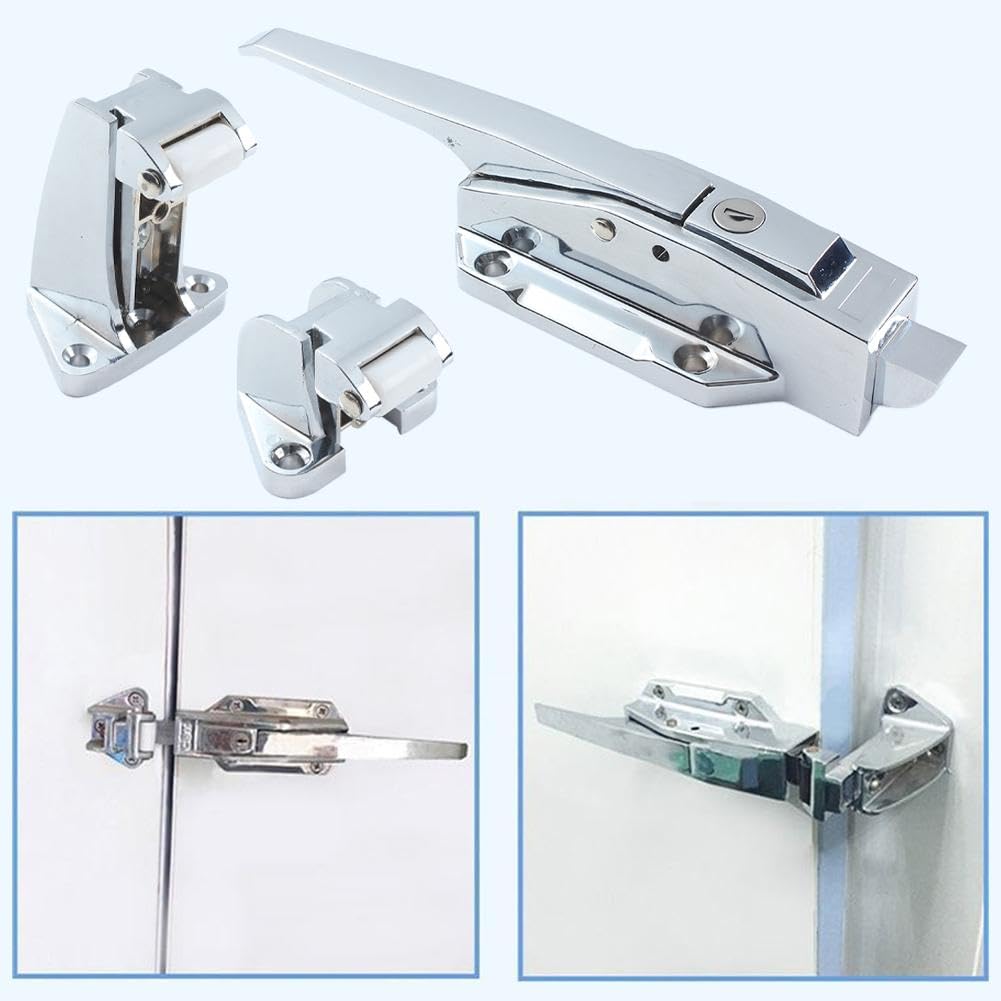 2023 New Walk-in Cooler & Freezer Door Handle with Safeguard Radial Latch Kit - Heavy Duty Replacement for Commercial Refrigerators, Ovens & Laboratory Equipment (Ideal for Restaurants, Grocery Stores & Food Processing Facilities)