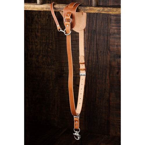 HoldFast Gear Money Maker Solo Sling Right Handed Camera Strap (Medium, Tan) - Premium Leather Camera Harness for DSLR & Mirrorless Cameras - Perfect for Wedding, Travel & Outdoor Photography