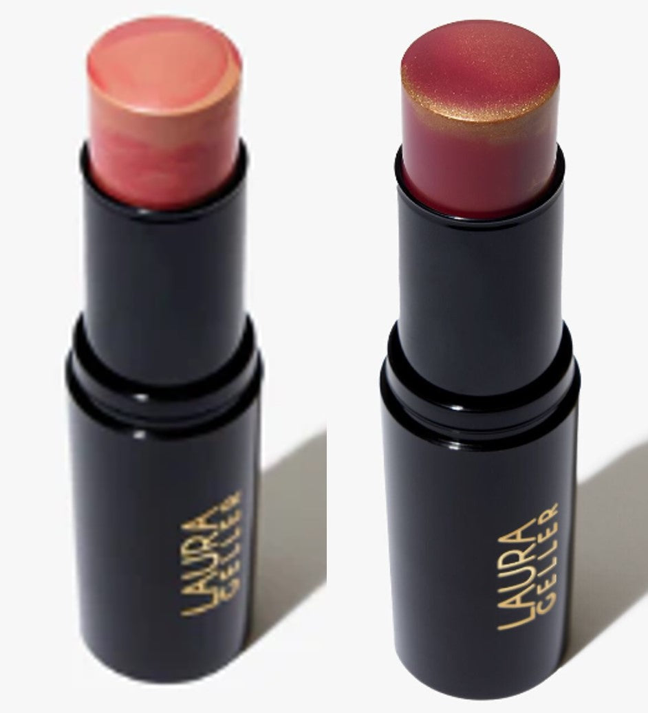 Blush Stick Set - Apricot Spritz & D'oro Berry | Creamy Long-Lasting Cheek Color for Natural Flush | Perfect for Everyday Makeup & Special Occasions