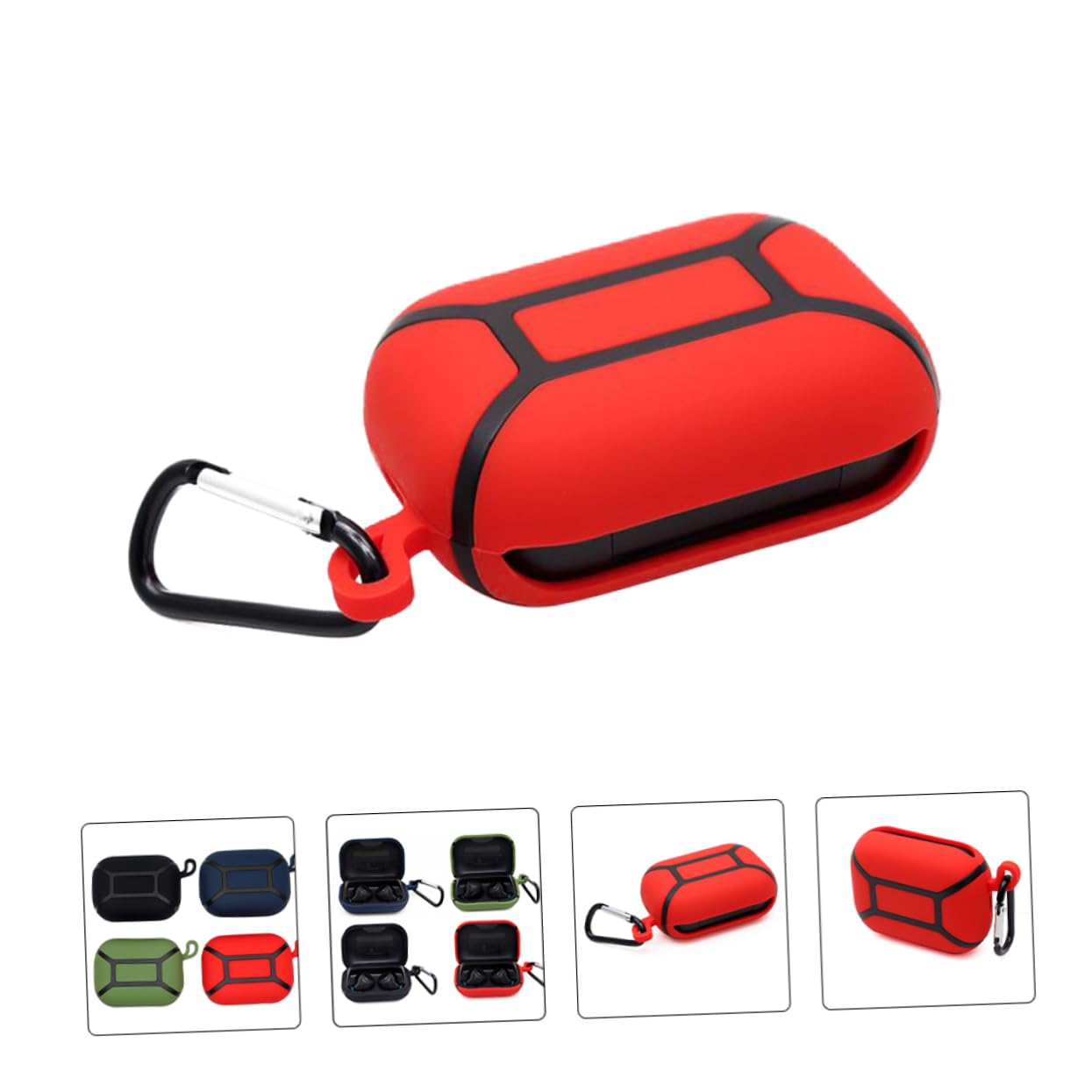 Jojofuny 1-Pack Silicone Earphone Cover Case - Protective Storage Box for AirPods, Earbuds & Headphones (Ideal for Gym, Travel & Daily Use)