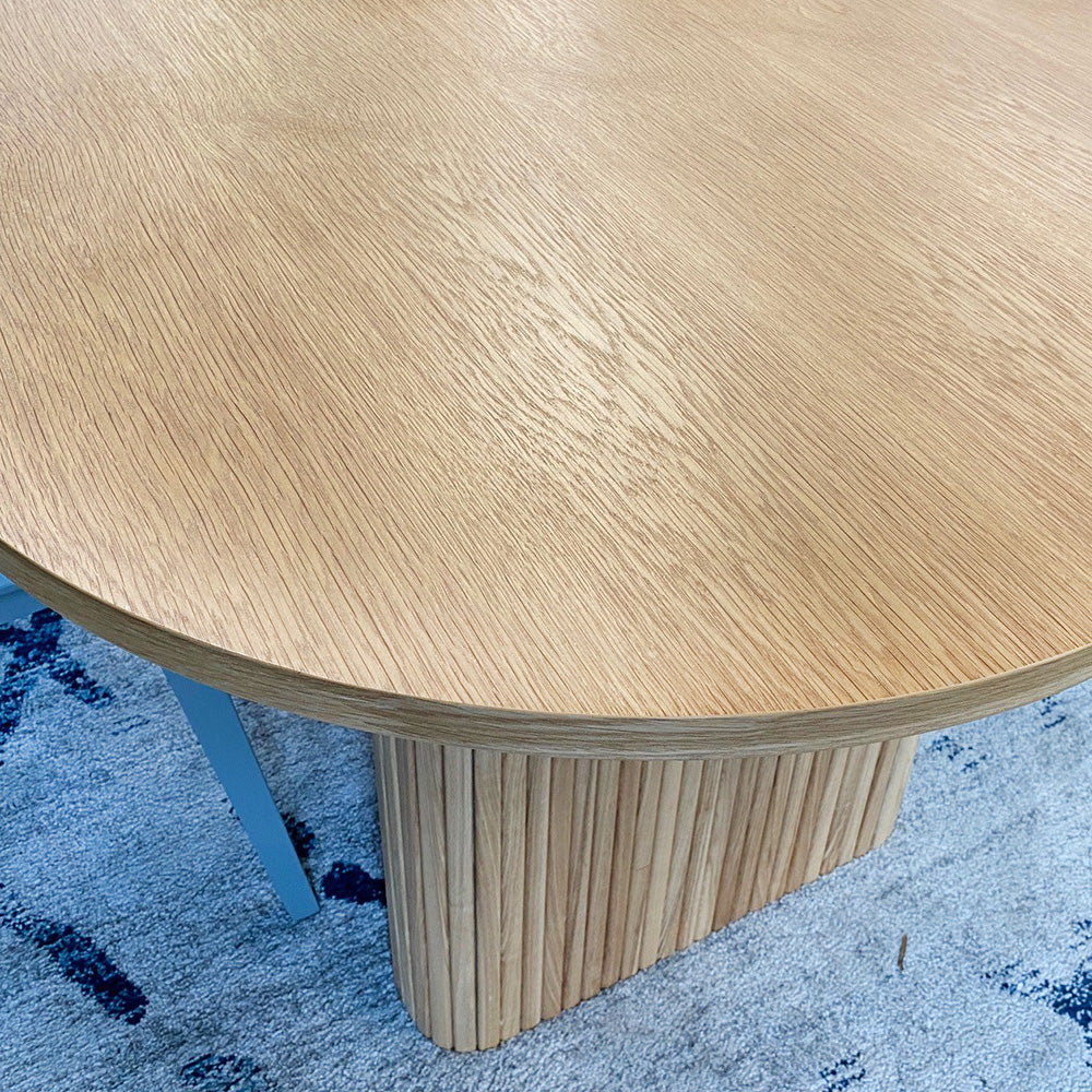 ASTON 220cm Solid Oak Dining Table - Rustic Farmhouse Style for Kitchen & Dining Room