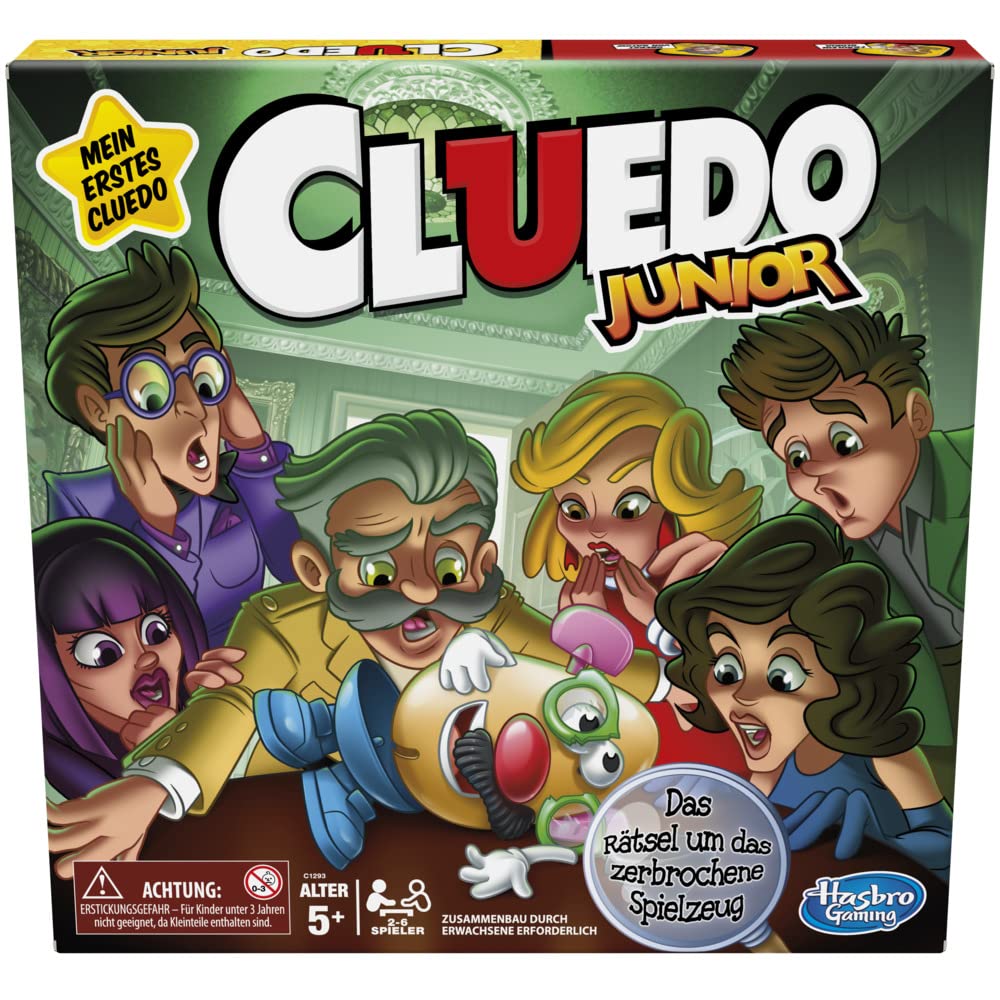 Hasbro Gaming C1293100 Junior Classic Detective Game for Kids Age 5+ | Fun Mystery Solving Board Game for Family Game Night (German Version)