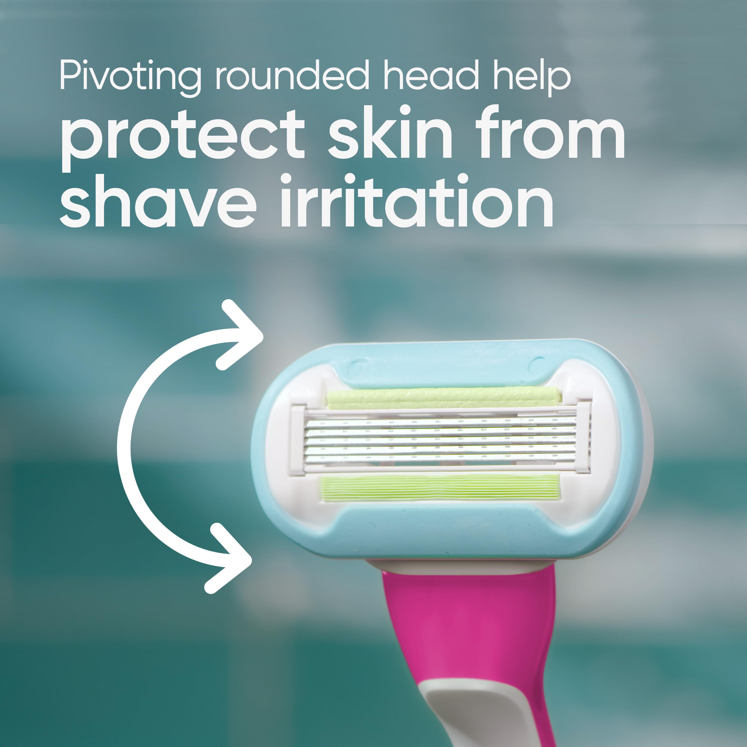 Gillette Venus Razors for Women - 5-Blade Disposable Razors with Moisture Ribbon for Extra Smooth Shave & Skin Protection (Pack of 3) | Perfect for Travel, Gym & Everyday Use