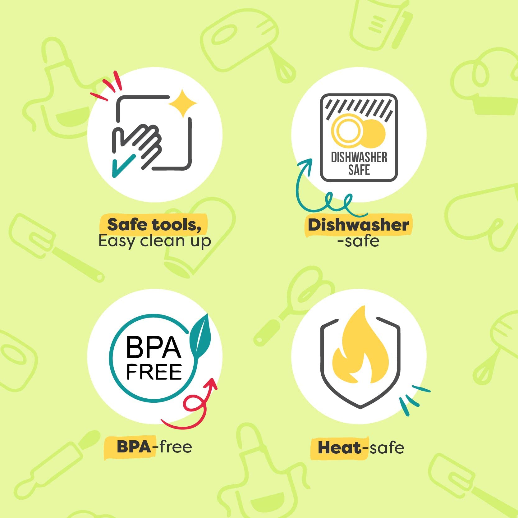 Kid-Safe Plastic Knives Set for Real Cooking - BPA Free, Dishwasher Safe with Blunt Tip & Cutting Board - Perfect for Kids Baking, Fruit Cutting & Kitchen Learning Activities