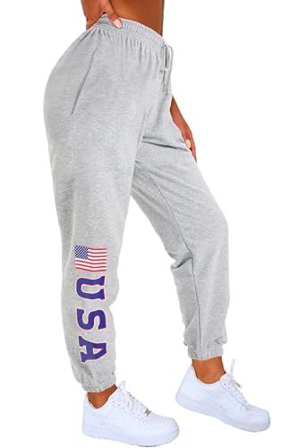 Usa Letter Printed Pattern-grey