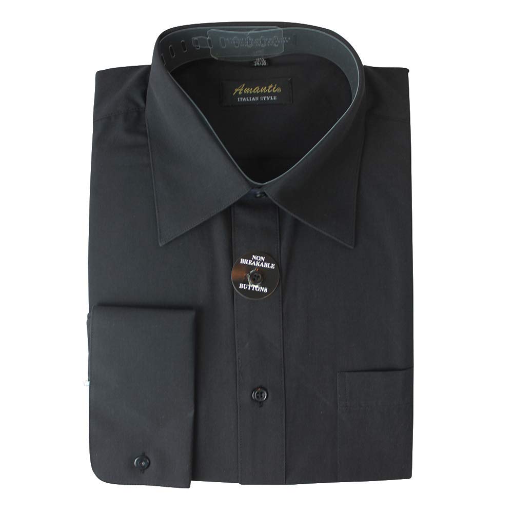 Premium French Cuff Spread Collar Dress Shirt for Men - 100% Cotton Blend Formal Business Attire - Perfect for Weddings, Office Meetings & Special Occasions