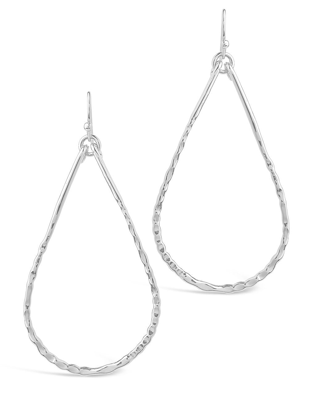 Hammered Teardrop Dangle Earrings for Women - Handmade Boho Chic Jewelry - Perfect for Parties, Weddings & Everyday Wear