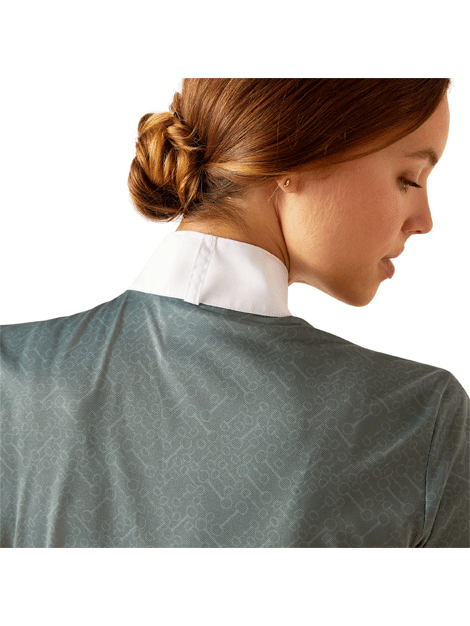 Ariat Aptos Show Top - Bit Print Embossed Equestrian Shirt for Women - Perfect for Horse Riding, Competitions & Casual Wear