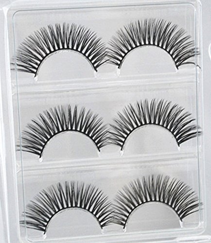 Natural Looking Handmade Silk False Eyelashes - 3 Pairs Set for Dramatic Eye Makeup | Perfect for Weddings, Parties & Daily Wear