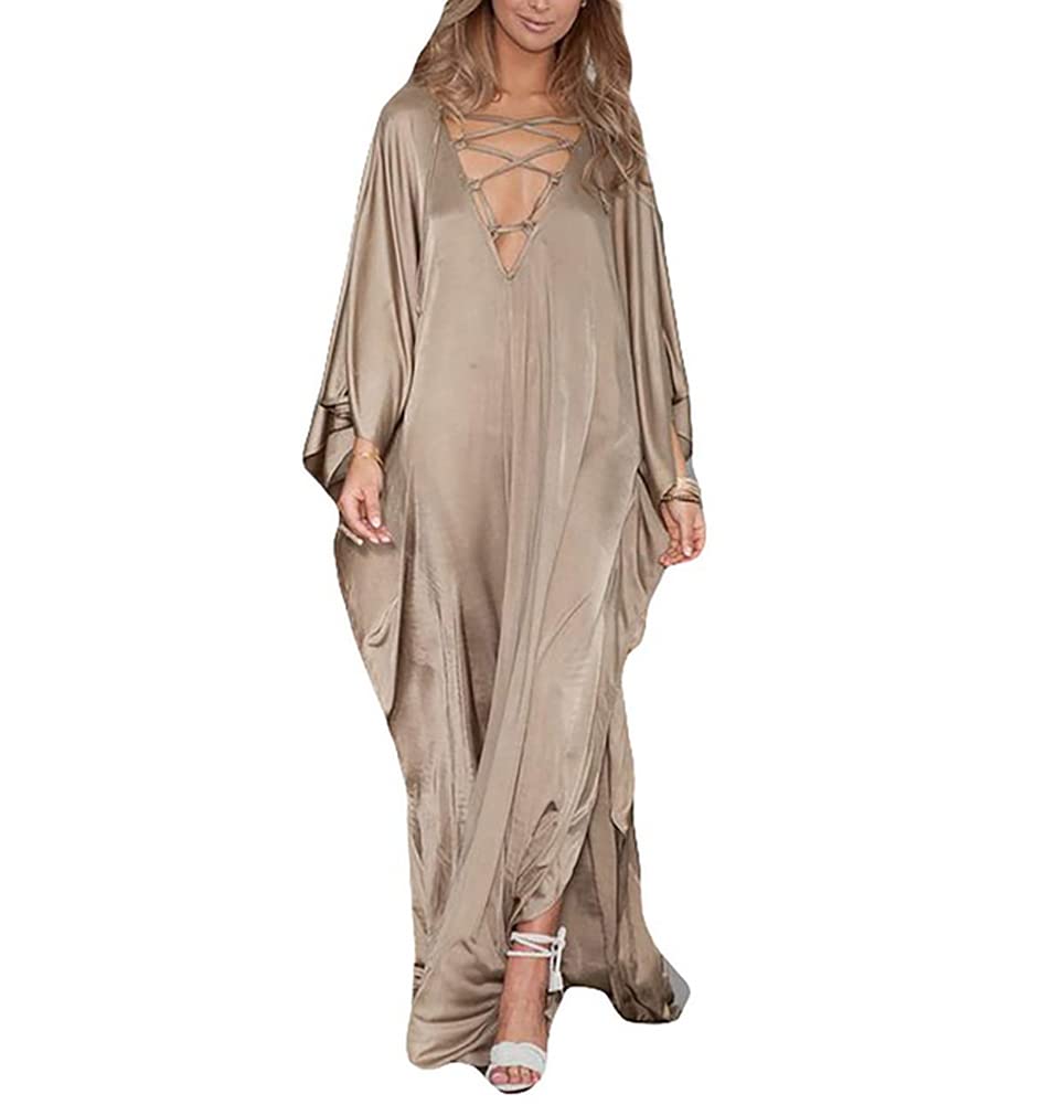 Women's Lightweight Loungewear Robe - Flowy Caftan Dress for Beach Cover Up, Swimwear Wrap, Casual Summer Wear | Perfect for Poolside, Vacation & Relaxing at Home