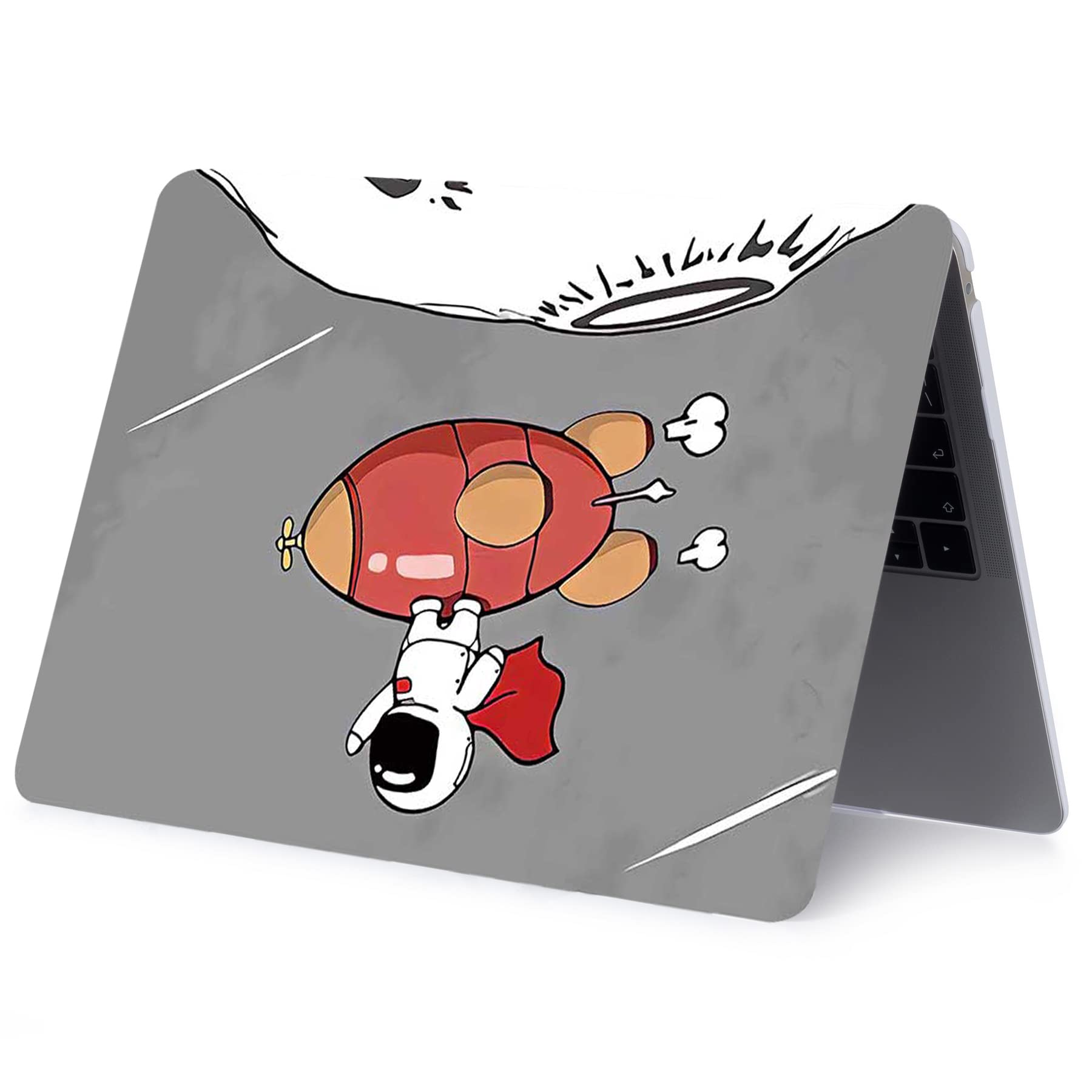Premium 2-in-1 Hard Shell Case & Keyboard Cover for MacBook Pro 13.3 Inch (Model A1278, 2012-2008) - Astronaut & Rocket Space Design | Perfect for Work, Travel & School Protection